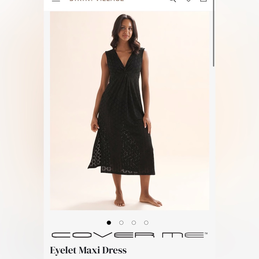 Cover Me Black Eyelet Maxi Dress